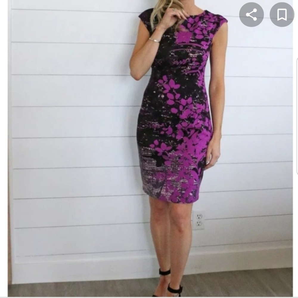 Stitchfix Wisp Tressa Ponte Floral Sheath Dress